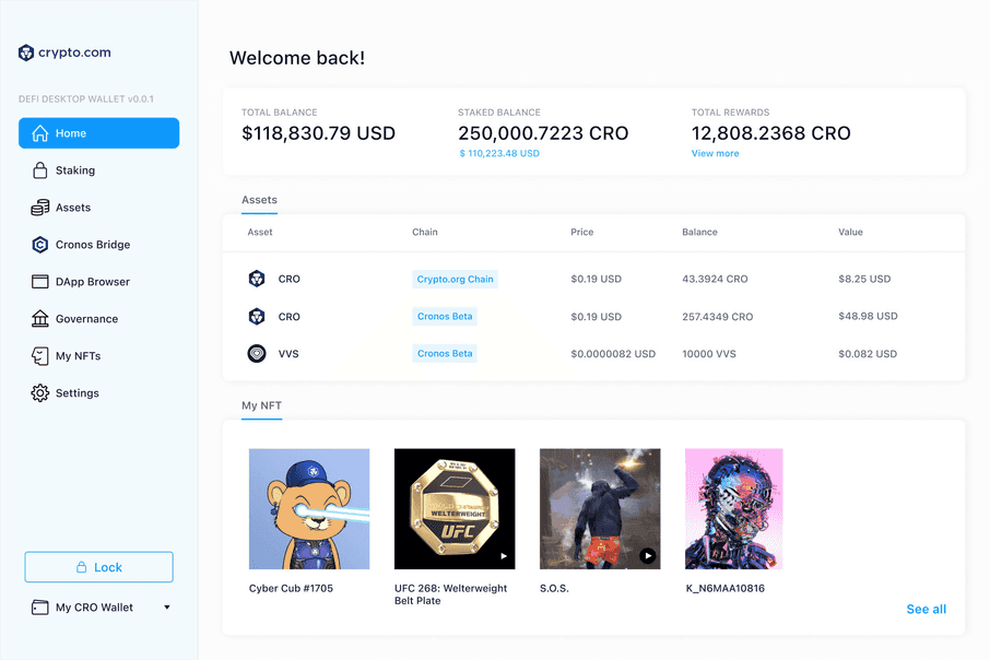 Crypto.com DeFi Desktop Wallet preview
